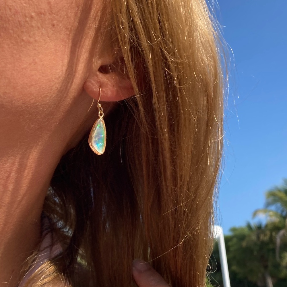 Opal of the sea Earrings - Picture 2 of 5